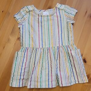 Hanna Andersson - Metallic Multicolor Striped Dress - Size 80 - $22